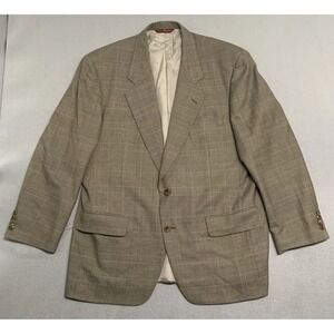 Samuelsohn 44R Sport Coat 100% Wool Glen Plaid Blazer The Hound SF Custom VTG 98